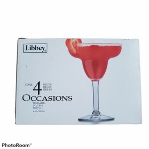 NEW 4 Libbey Preston Margarita Cocktail Glasses